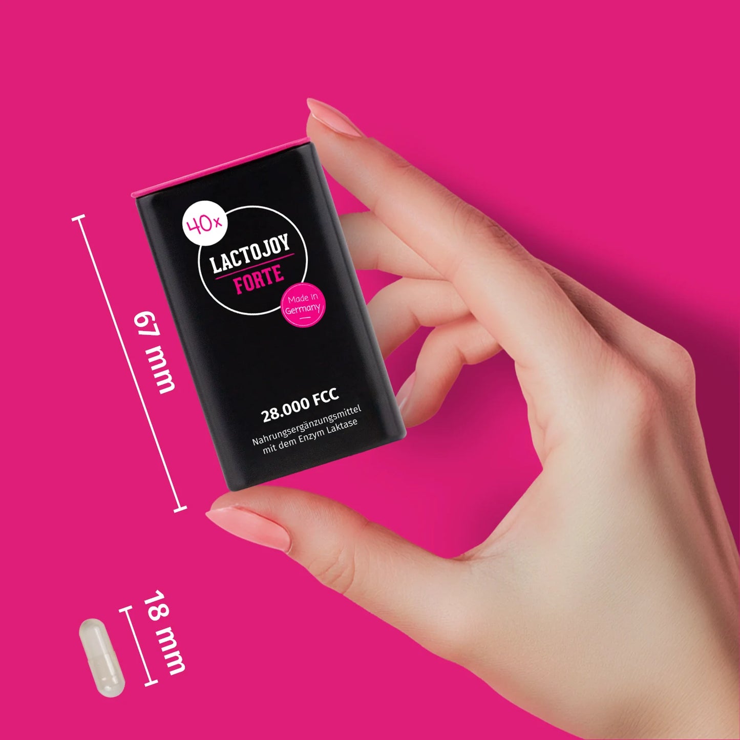 LactoJoy Forte - 28.000 FCC - 40 Laktase-Kapseln