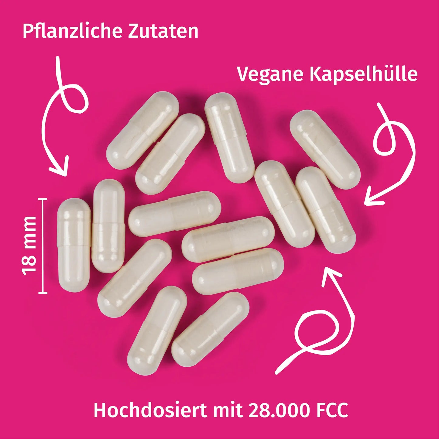 Hochdosiert mit 28.000 FCC – Vegan